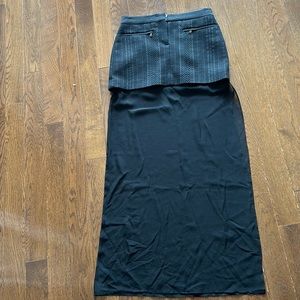 BCBG Black Long Sheer Skirt  Size XS - Brand New with Tags